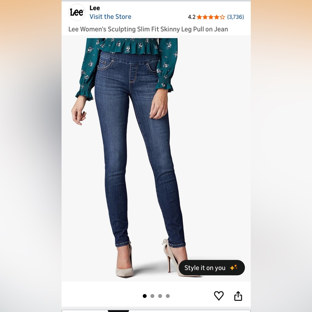 Lee Women's Skinny Jeans - Dark Blue